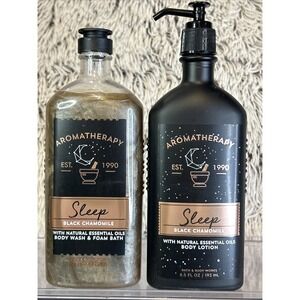 Bath‎ and Body Works Aromatherapy Sleep  BLACK CHAMOMILE Lotion +Body Wash